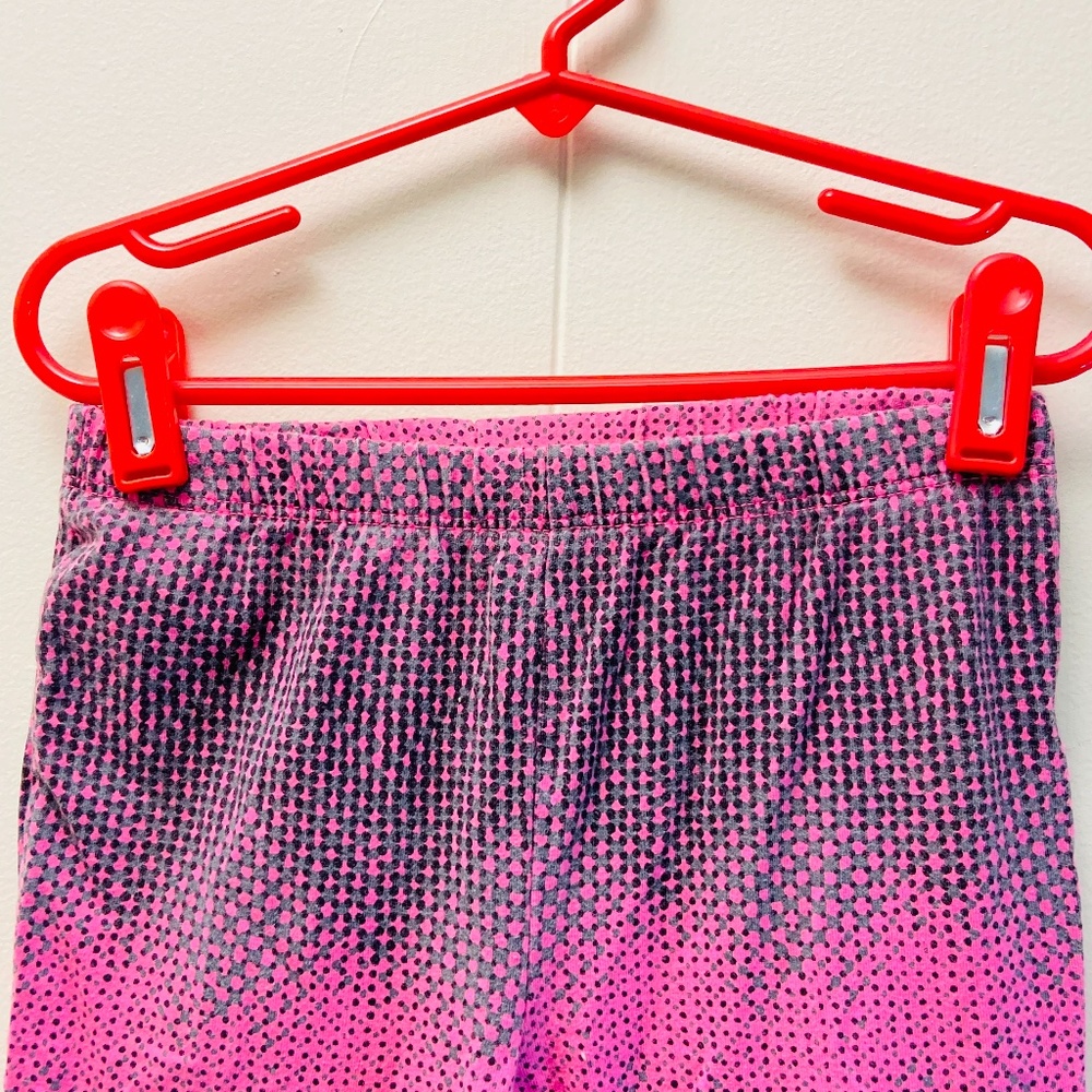 Gap Girl M 8 Pink and Gray Dotted Striped Leggings - Picture 5 of 12